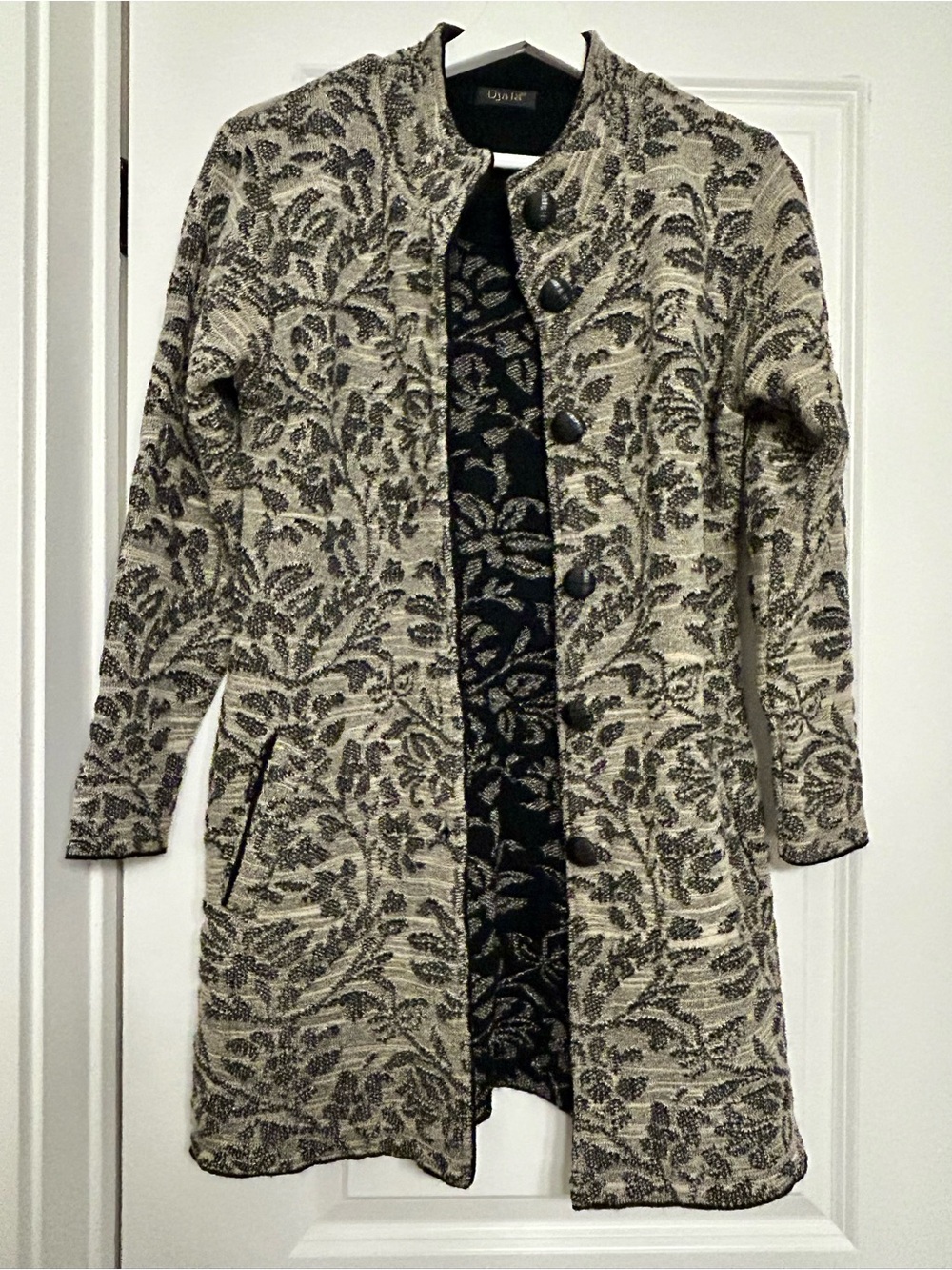 Unstructured Knit Long Jacket - Picture 1 of 4